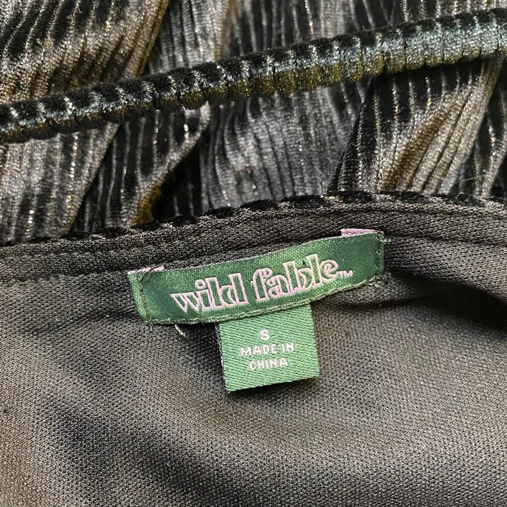 Wild Fable Velour Faux Wrap Romper Black - Picture 7 of 10